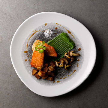 Raku Quartz Black Organic Plate 28.6cm